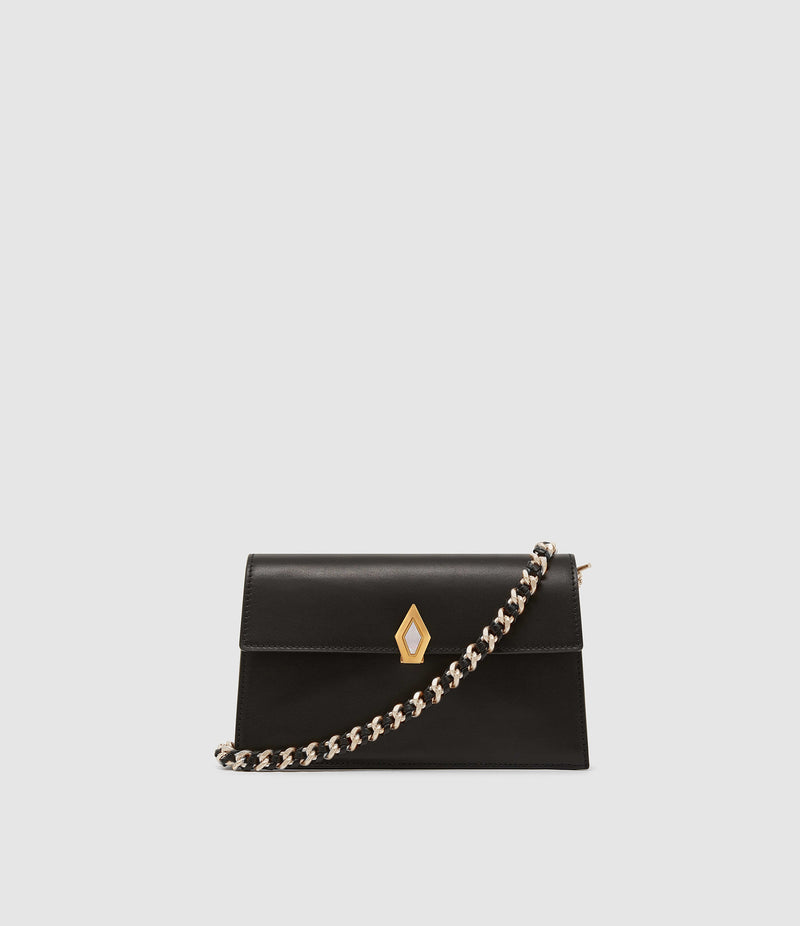 Large Chain Strap Elvis Black with Silver Hardware