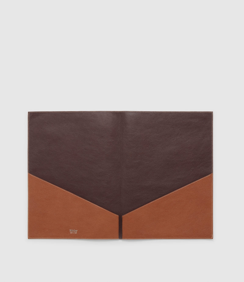 A4 Leather Folder Buffalo Cognac