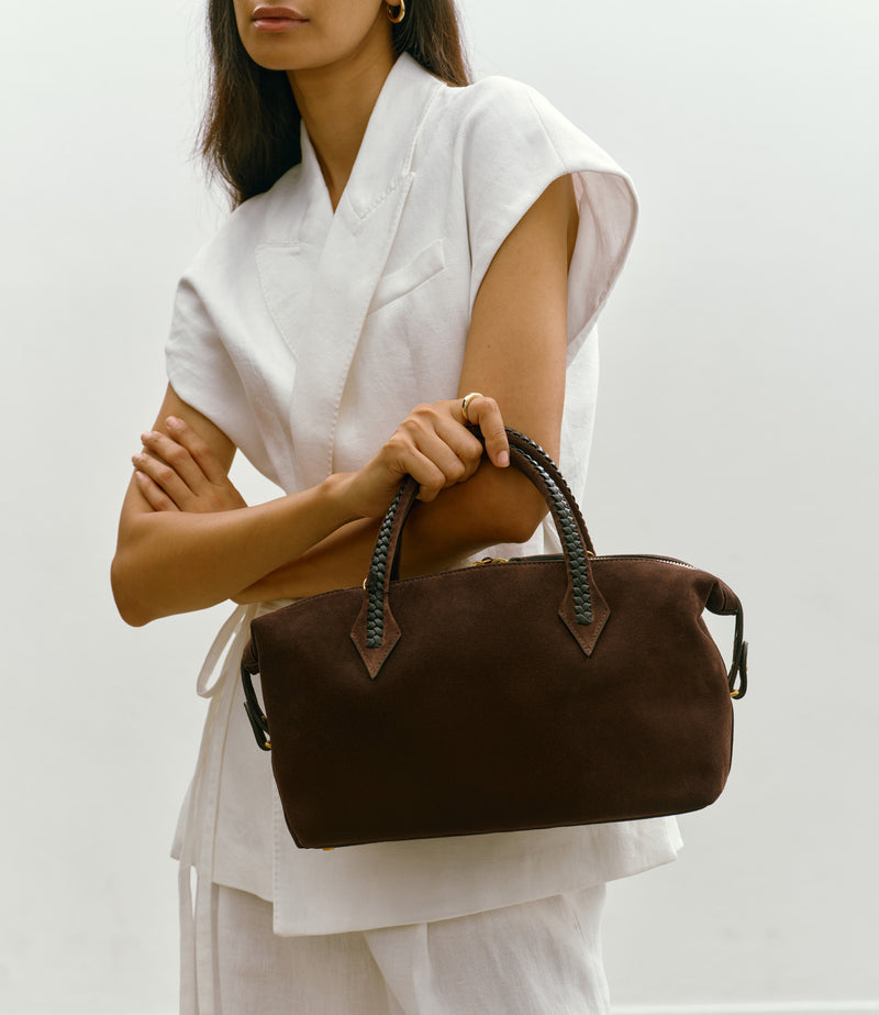 Vérité City Small Suede Chocolate and Elvis Black
