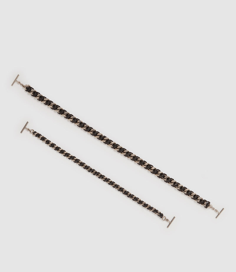 Large Chain Strap Elvis Black with Silver Hardware