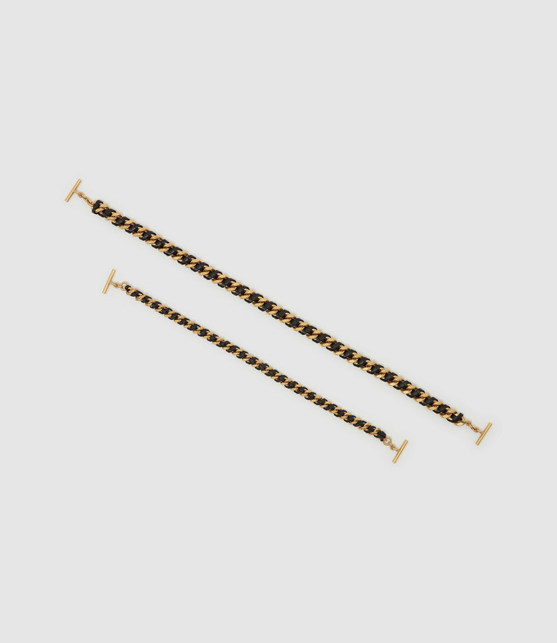 Small Chain Strap Elvis black with Gold Hardware