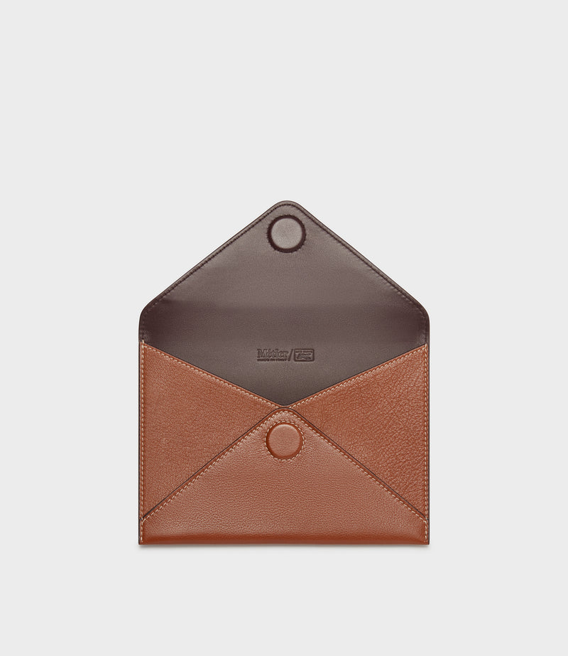 Air Mail x Métier A6 Leather Envelope Buffalo Cognac