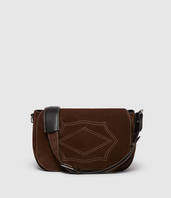 W INDIANA JONES™ Hunter Messenger Chocolate Suede
