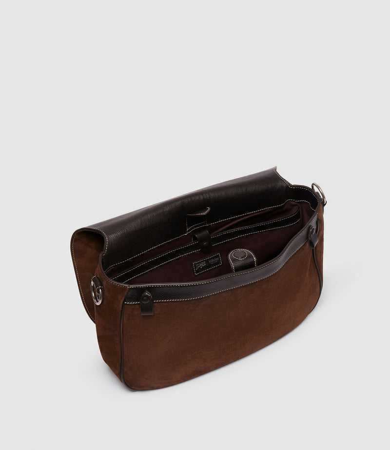 W INDIANA JONES™ Hunter Messenger Chocolate Suede
