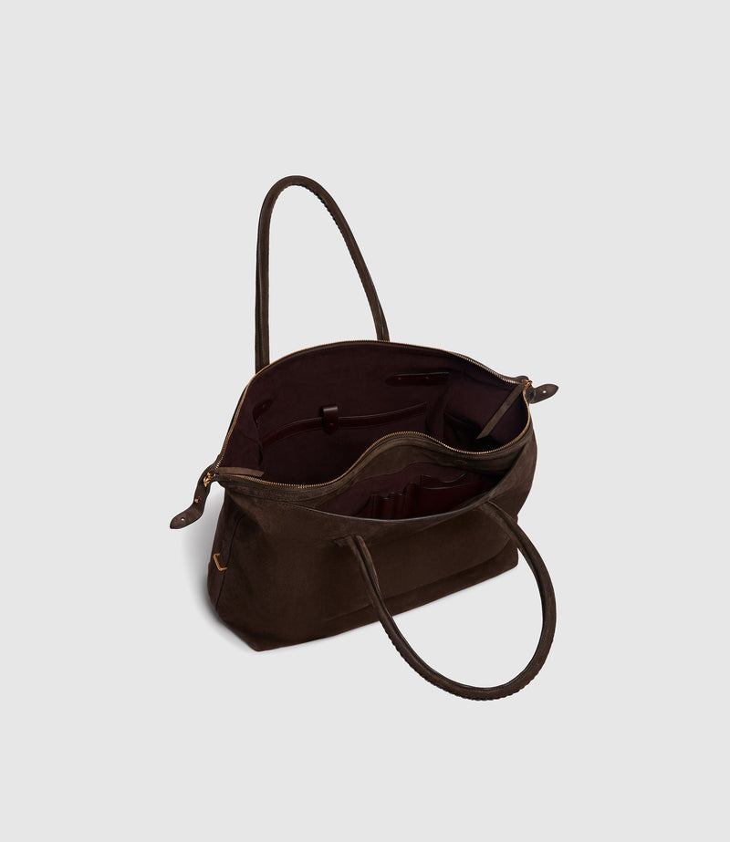 Vérité All Day Suede Chocolate and Smooth Calfskin Black