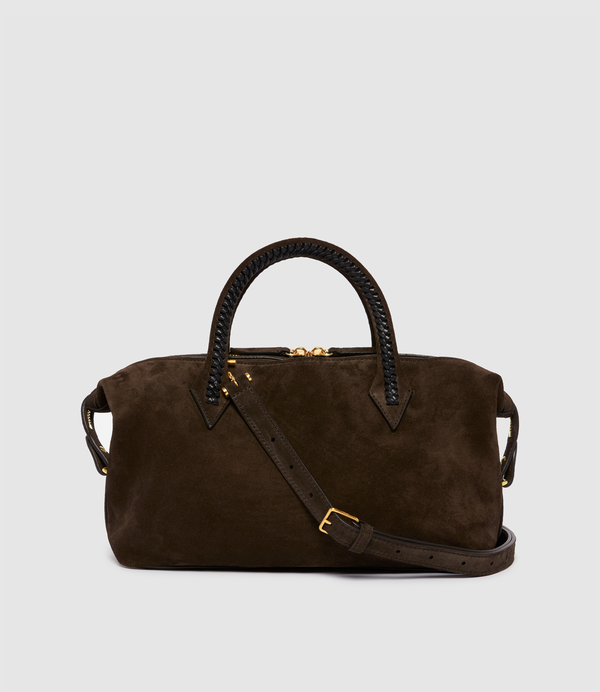 Vérité City Small Suede Chocolate and Elvis Black