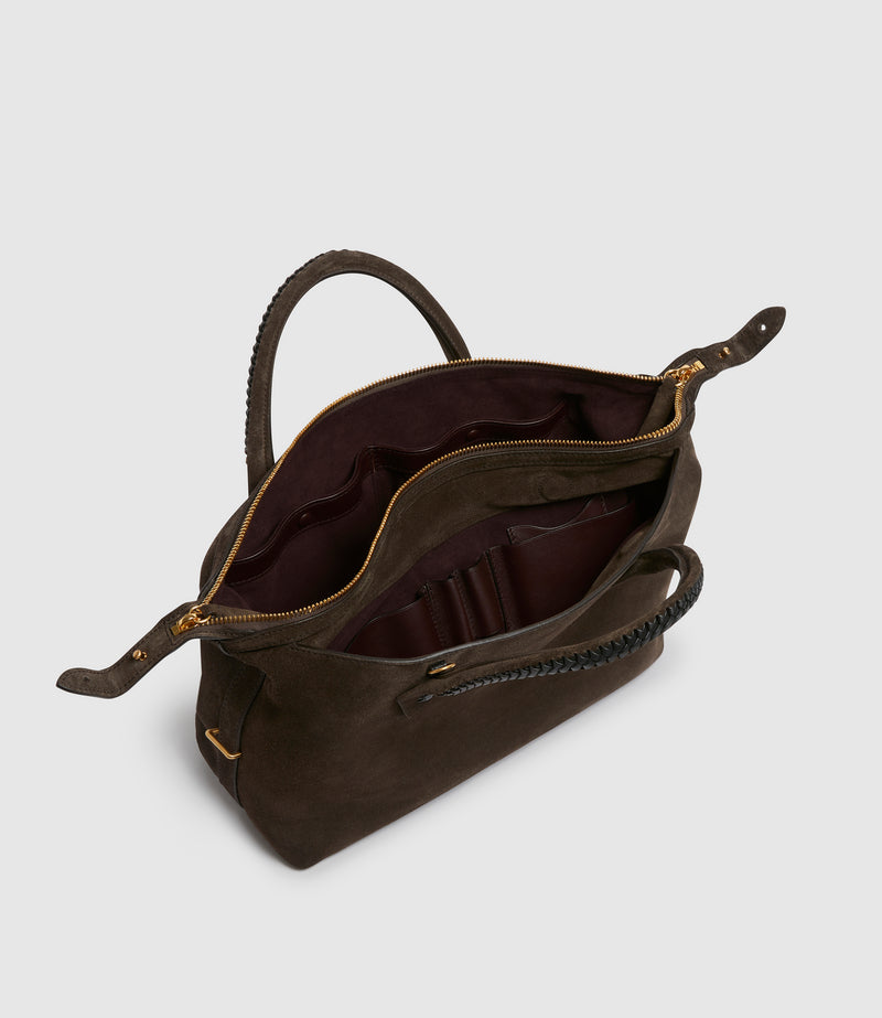 Vérité City Small Suede Chocolate and Elvis Black