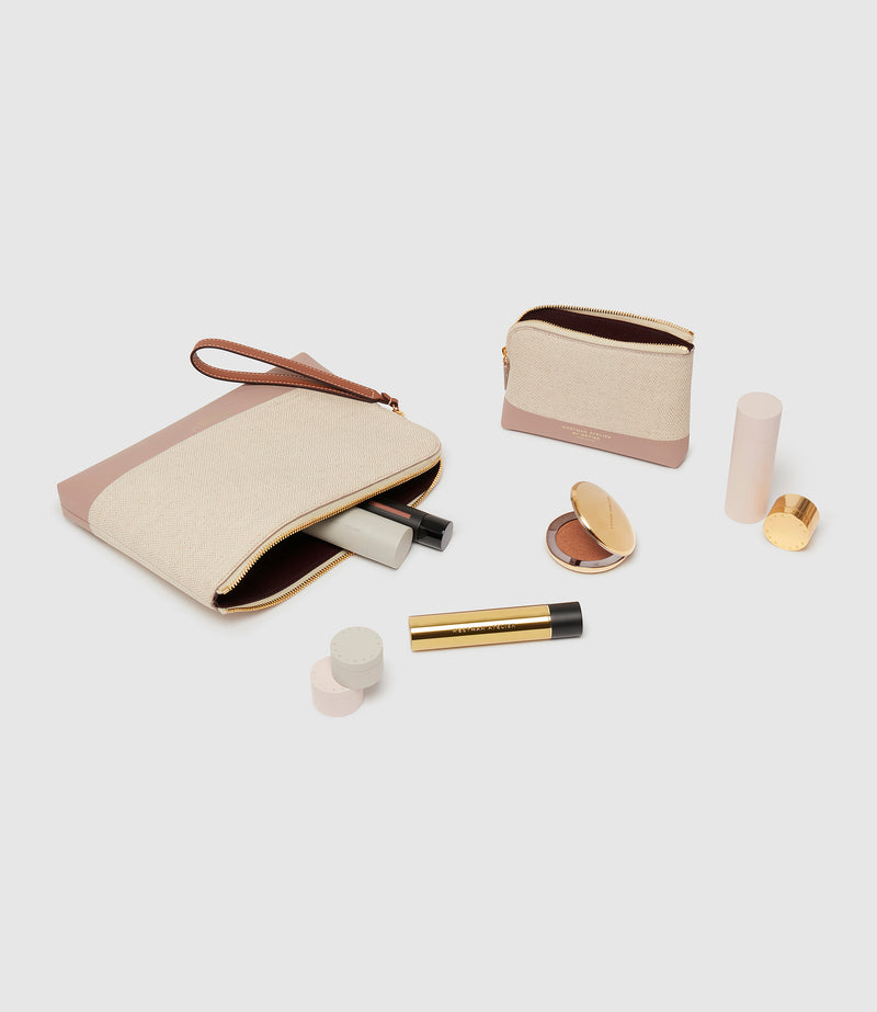 Westman Atelier x Métier The Petite Makeup Pouch Herringbone