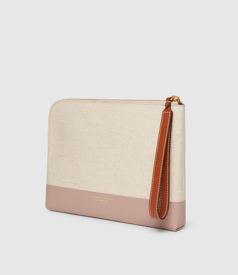 Westman Atelier x Métier The Midi Makeup Case Herringbone