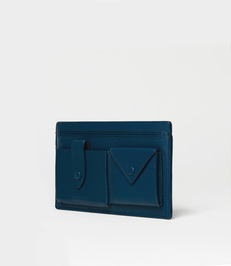 Inside Out Wallet Smooth Calfskin Storm