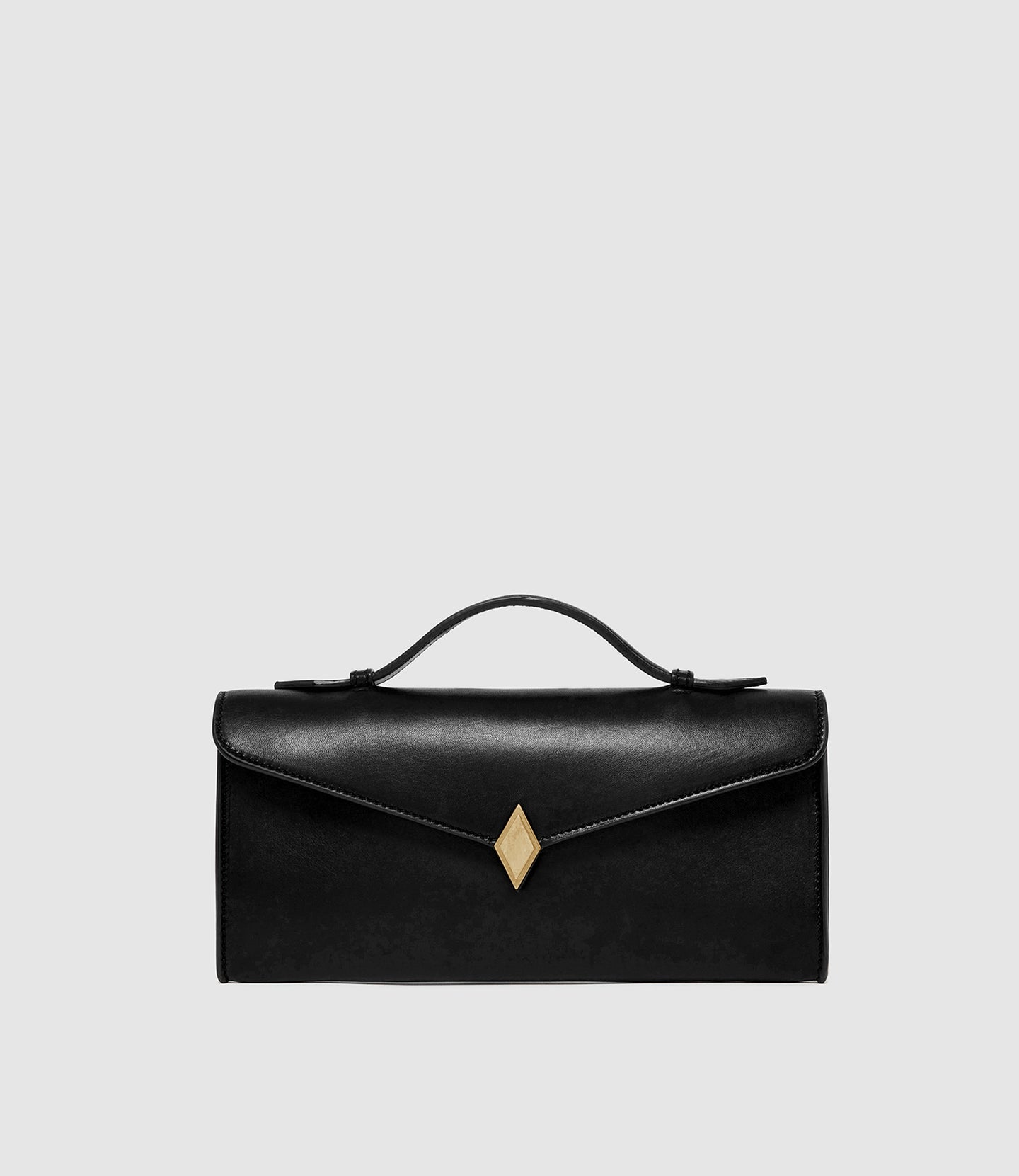Edge Clutch Supple Calfskin Black