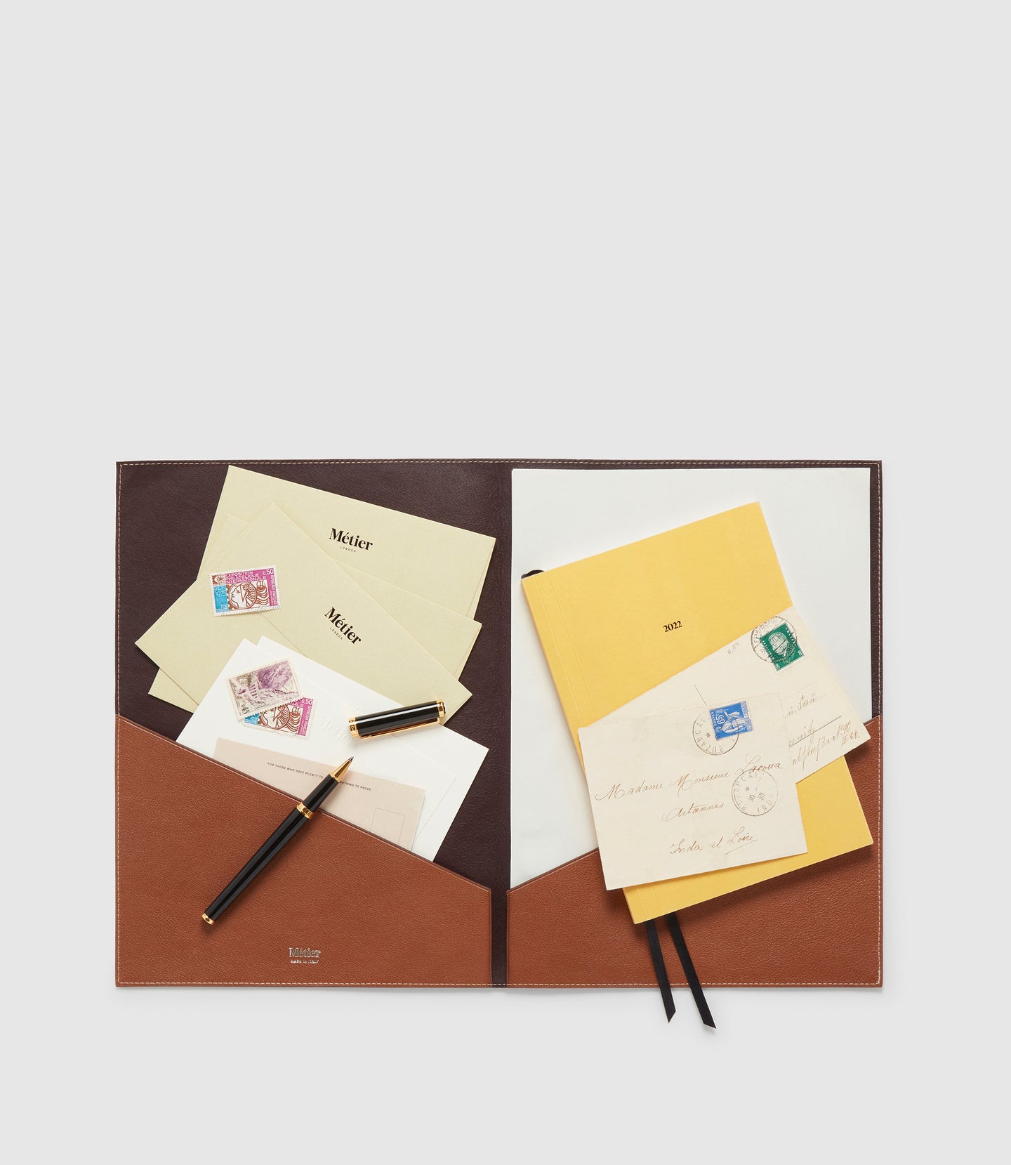 A4 Leather Folder Buffalo Cognac