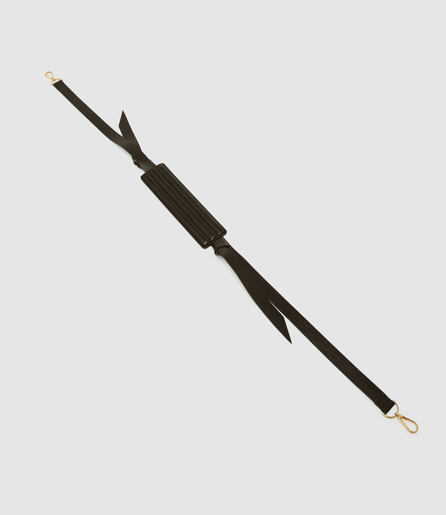 Adjustable Bombe Strap Elvis Cacao with Gold Hardware