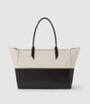Incognito Small Cabas Linen with Apple Leather Black