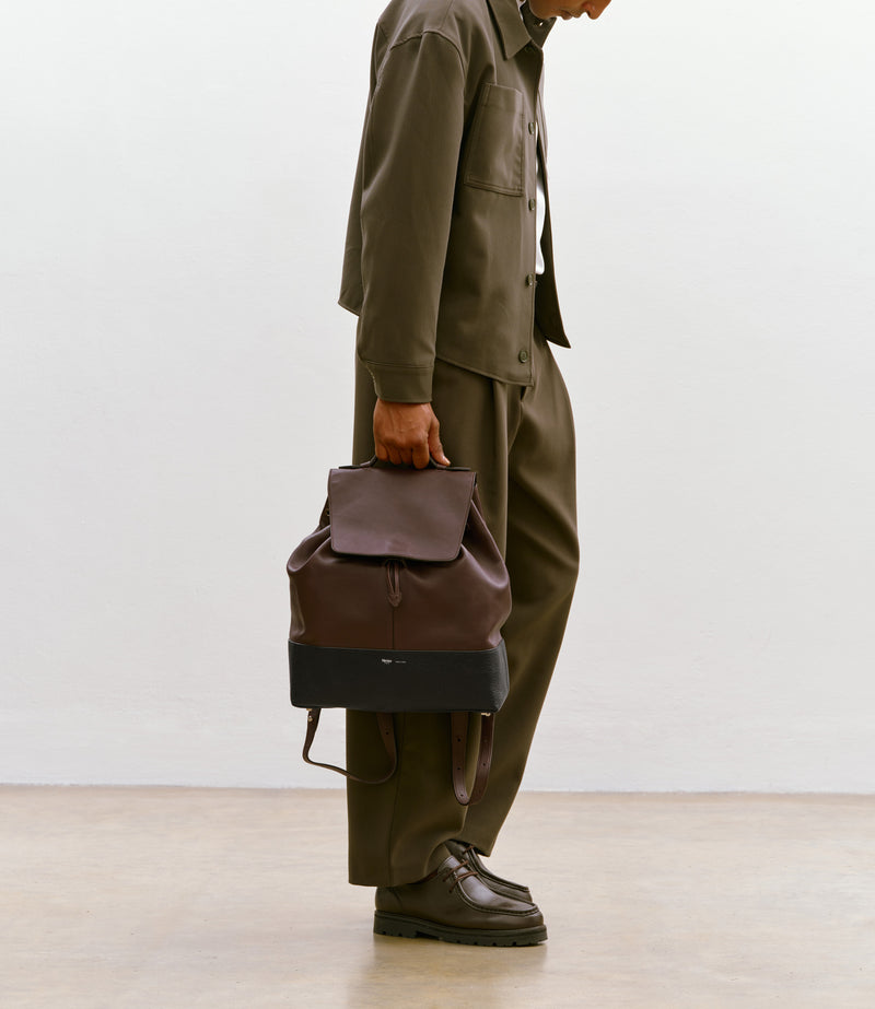 Glide Backpack Rodeo Maduro Brown With Bull Calfskin Black