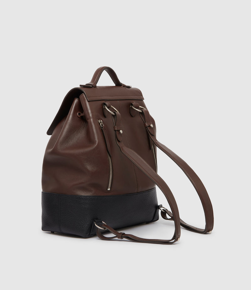 Glide Backpack Rodeo Maduro Brown With Bull Calfskin Black