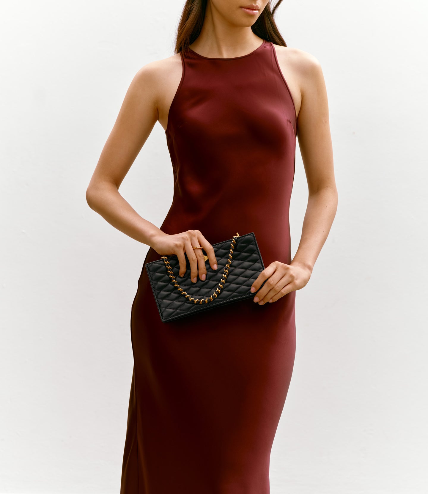 Small Chain Strap Elvis black with Gold Hardware