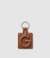 Letter Key Ring Buffalo Cognac