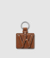 Letter Key Ring Buffalo Cognac