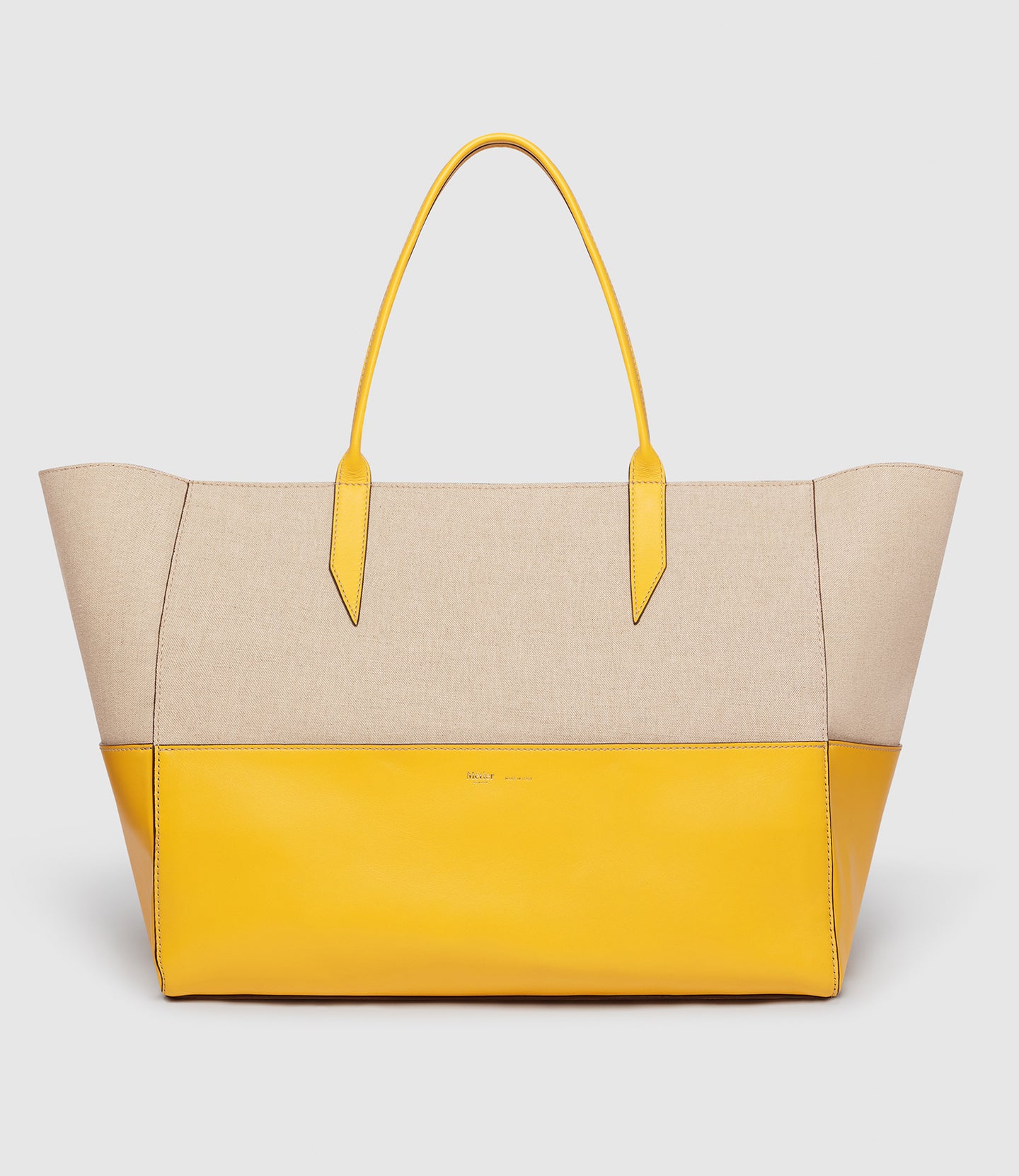 Incognito Large Cabas Linen and Nappa Plongé Calfskin Izamal Yellow