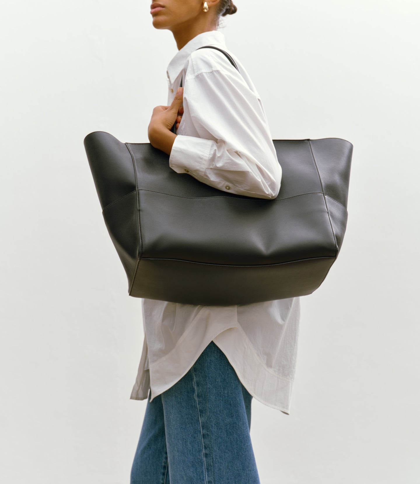 Incognito Large Cabas Bag Smooth Calfskin Black