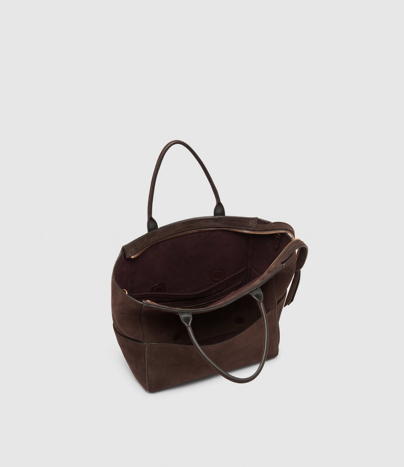 Incognito Crossbody Suede Chocolate