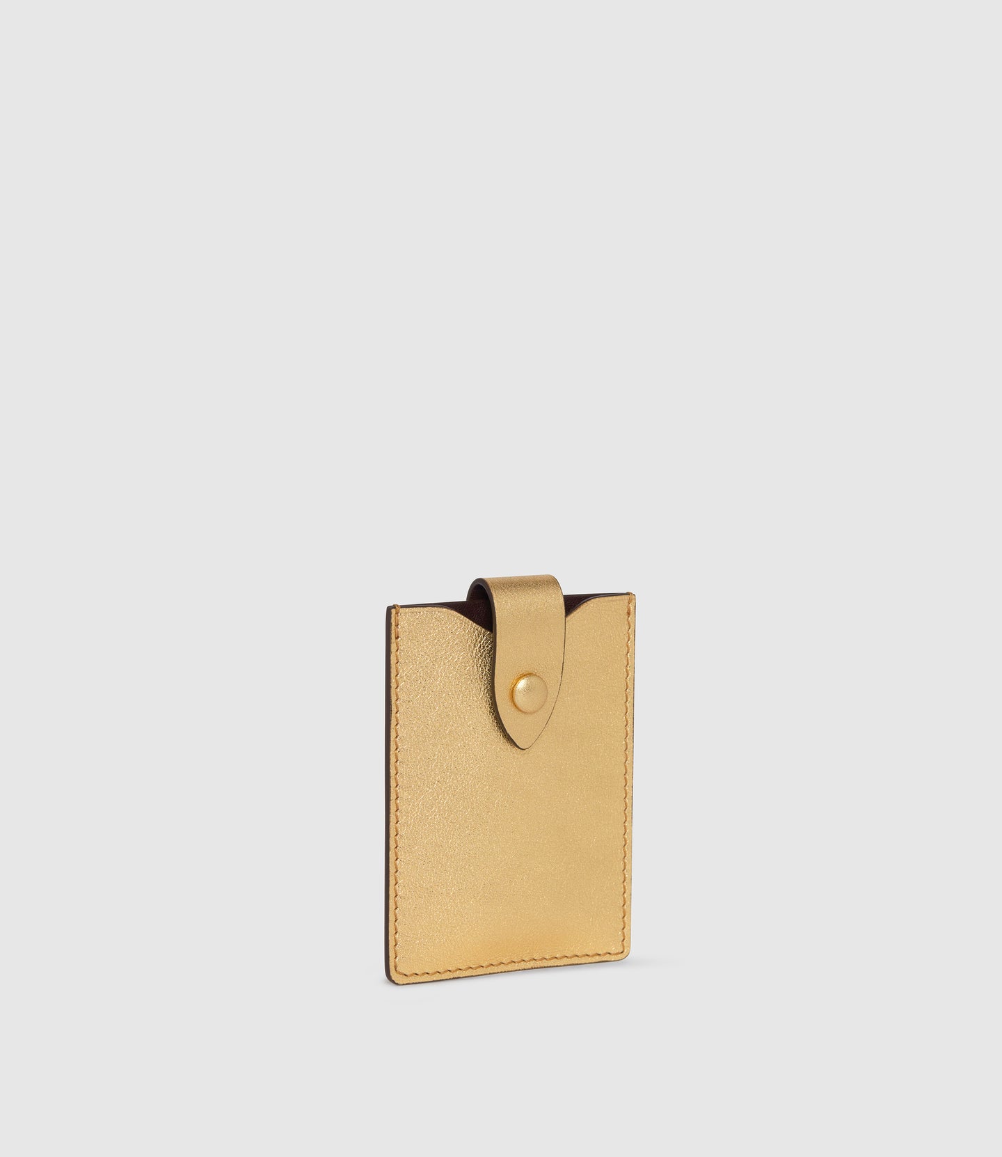 ISSIMO | Métier Small Wallet Metallic Calfskin Gold