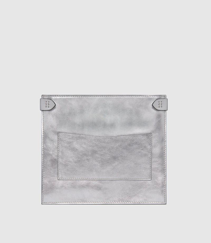 ISSIMO | Métier Stowaway Metallic Calfskin Silver
