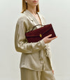 Edge Clutch Buttery Suede Amarone
