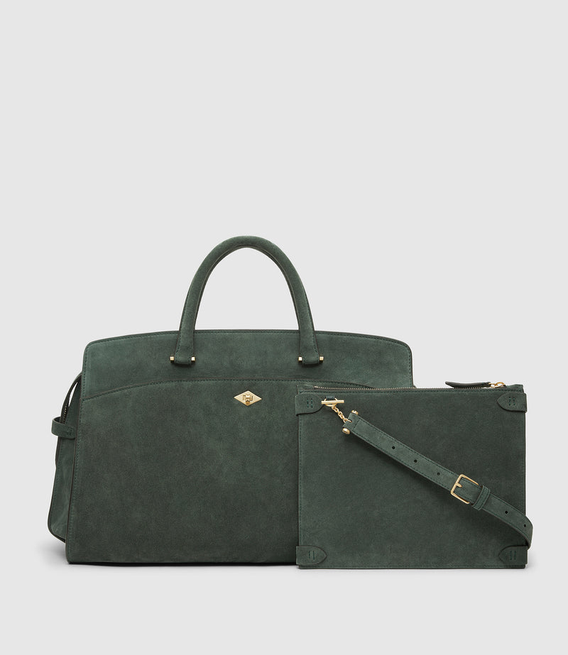 Private Eye Large Suede Emerald