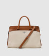 Private Eye Natural Linen and Buffalo Cognac