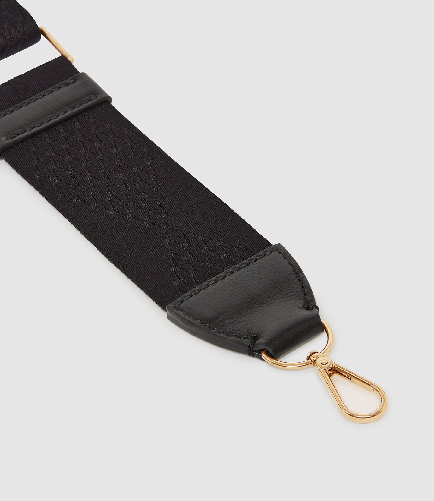 Webbing Strap Black With Gold Hardware