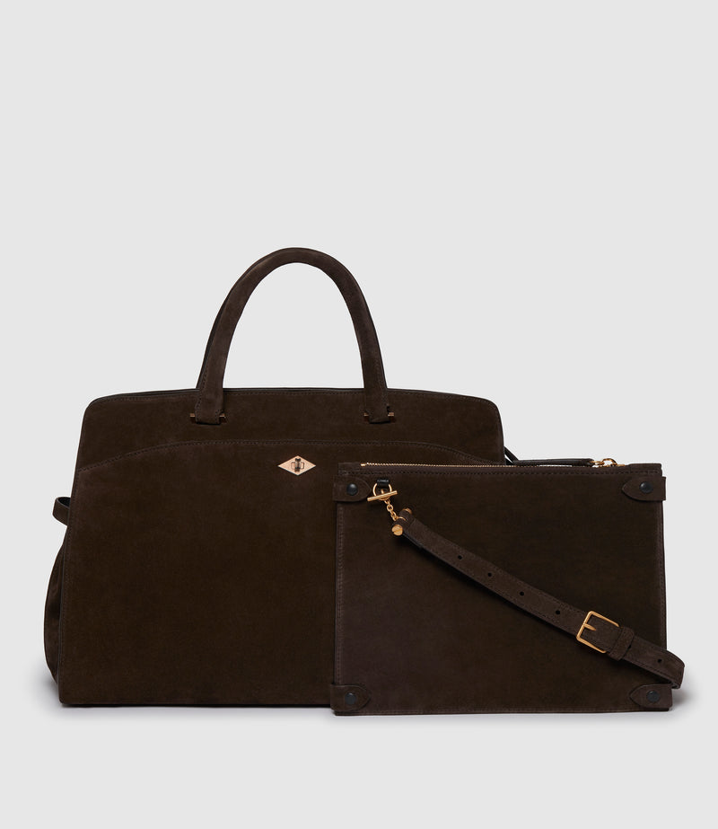 Private Eye Large Suede Chocolate