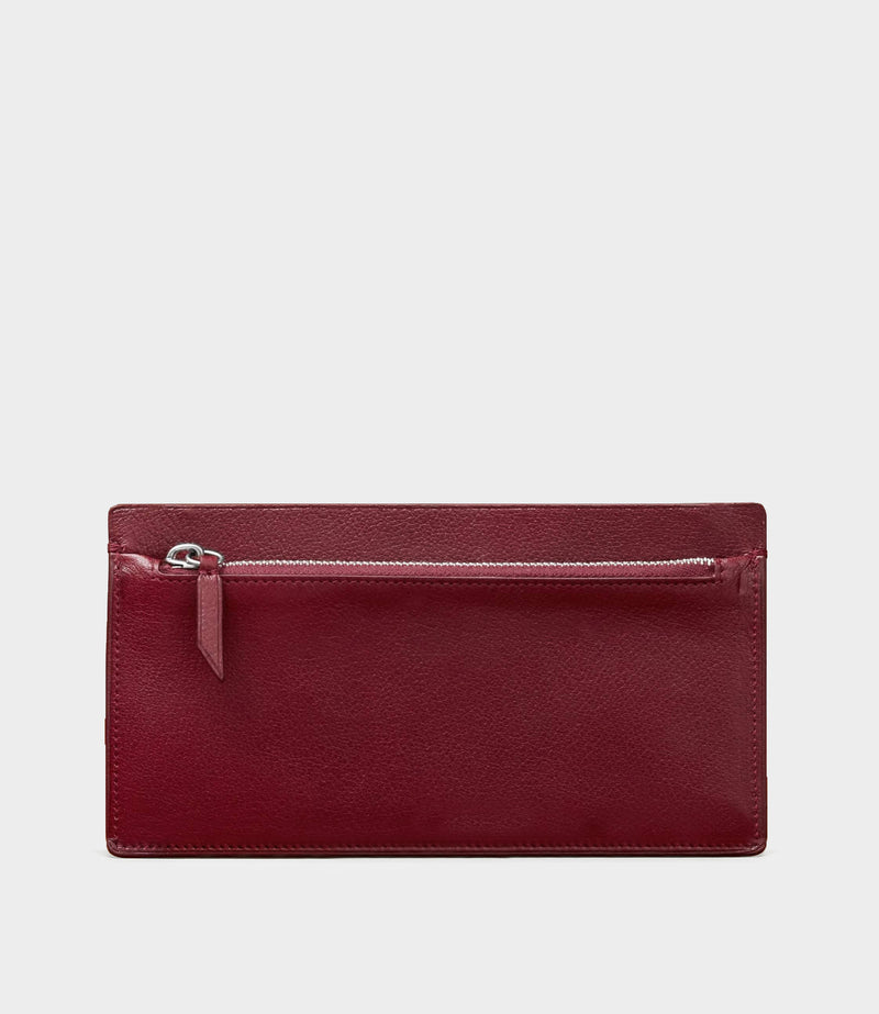 Inside Out Wallet Buffalo Dark Cherry