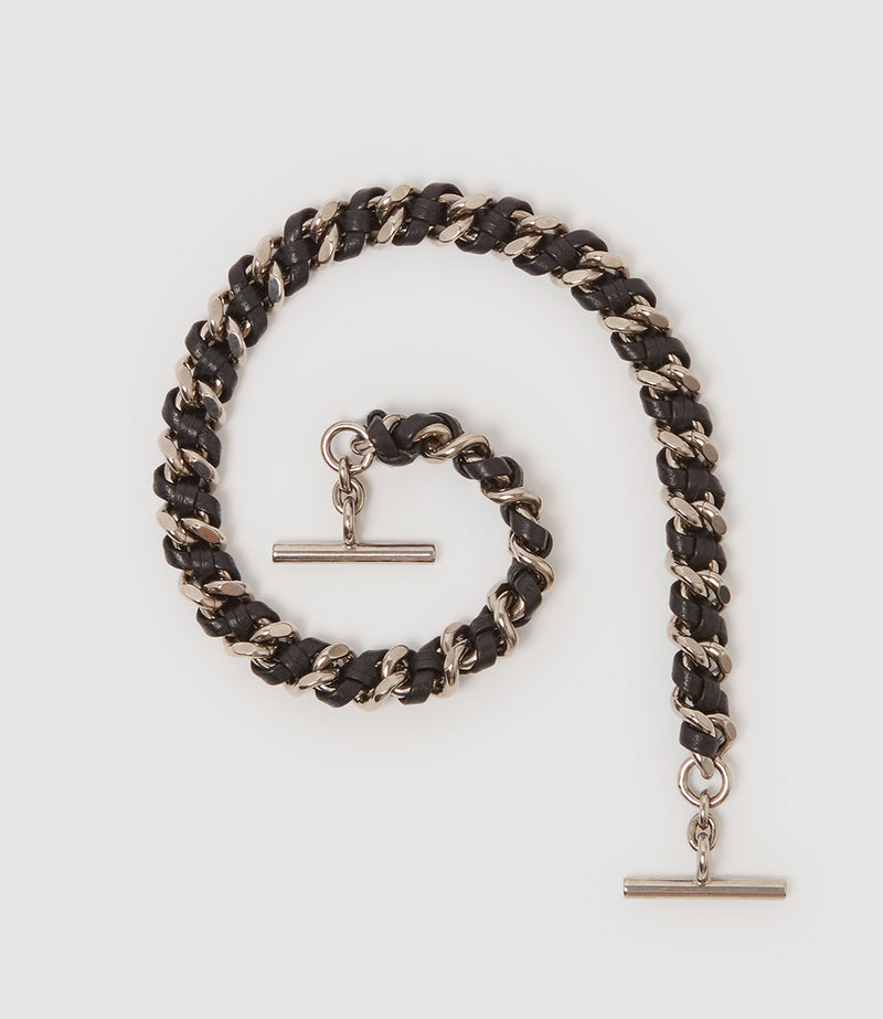 Small Chain Strap Elvis Black with Silver Hardware