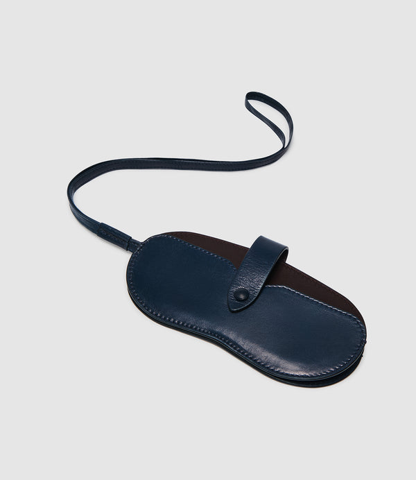 Glasses Case Double With Strap Buttery Nappa Sapphire