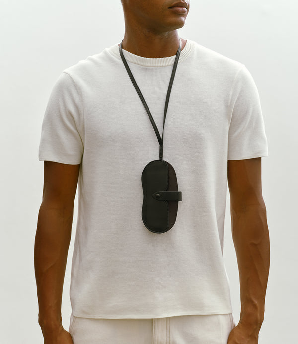 Glasses Case Double With Strap Buttery Nappa Black