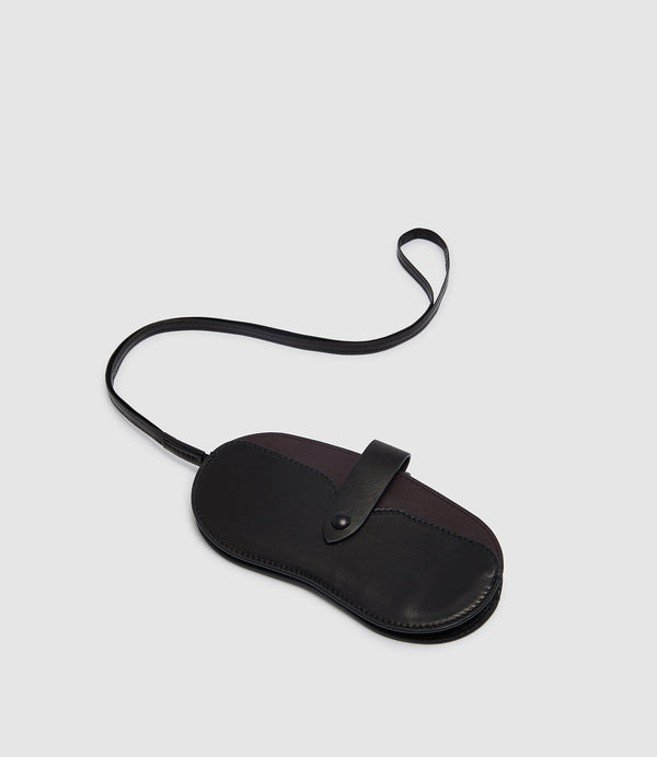 Glasses Case Double With Strap Buttery Nappa Black
