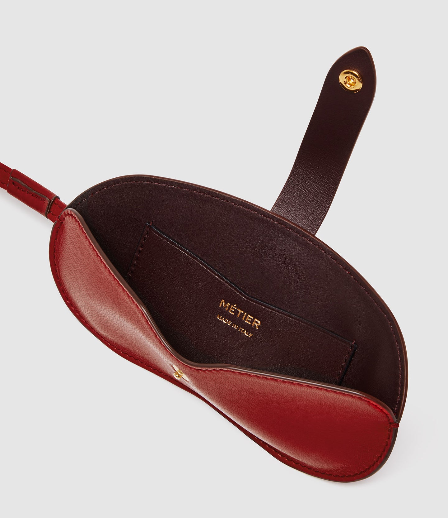 Glasses Case With Strap Buttery Nappa Pomodoro