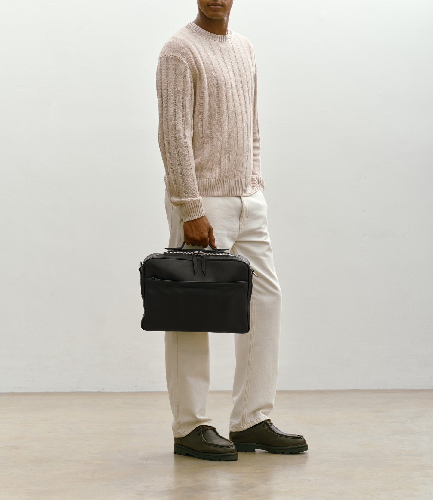 Wanderer Slim Briefcase Buffalo Black