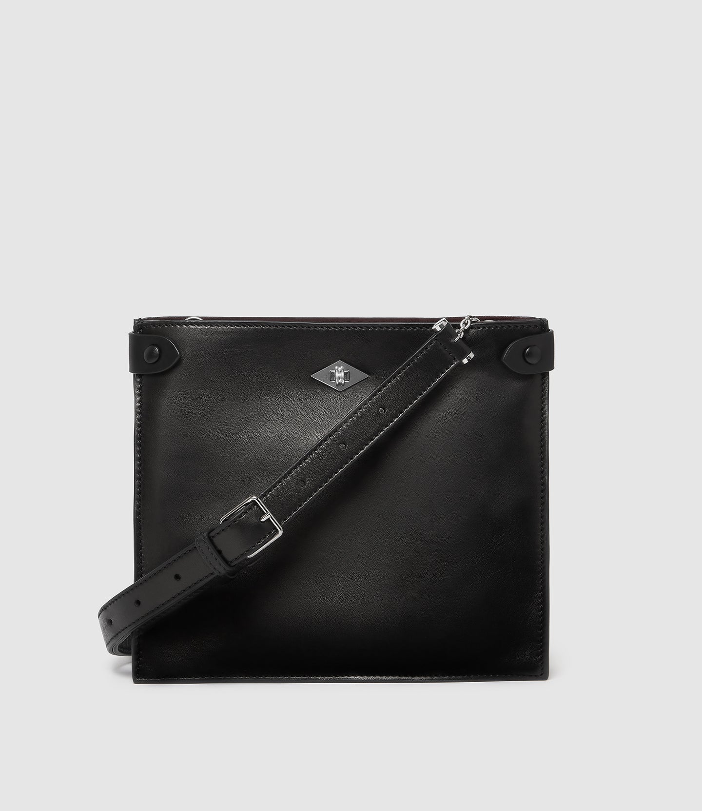 Stowaway Crossbody Buttery Nappa Black with Silver Hardware