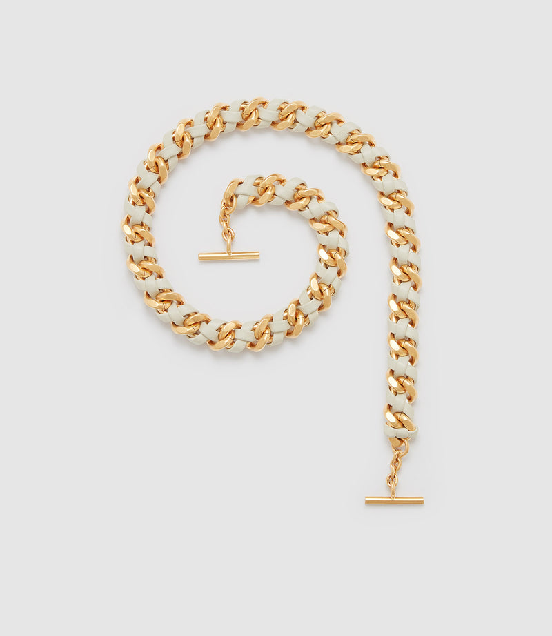 Large Chain Strap Buttery Nappa Crème with Gold Hardware
