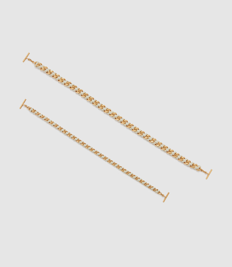 Small Chain Strap Buttery Nappa Crème with Gold Hardware