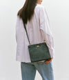 Stowaway Crossbody Suede Emerald