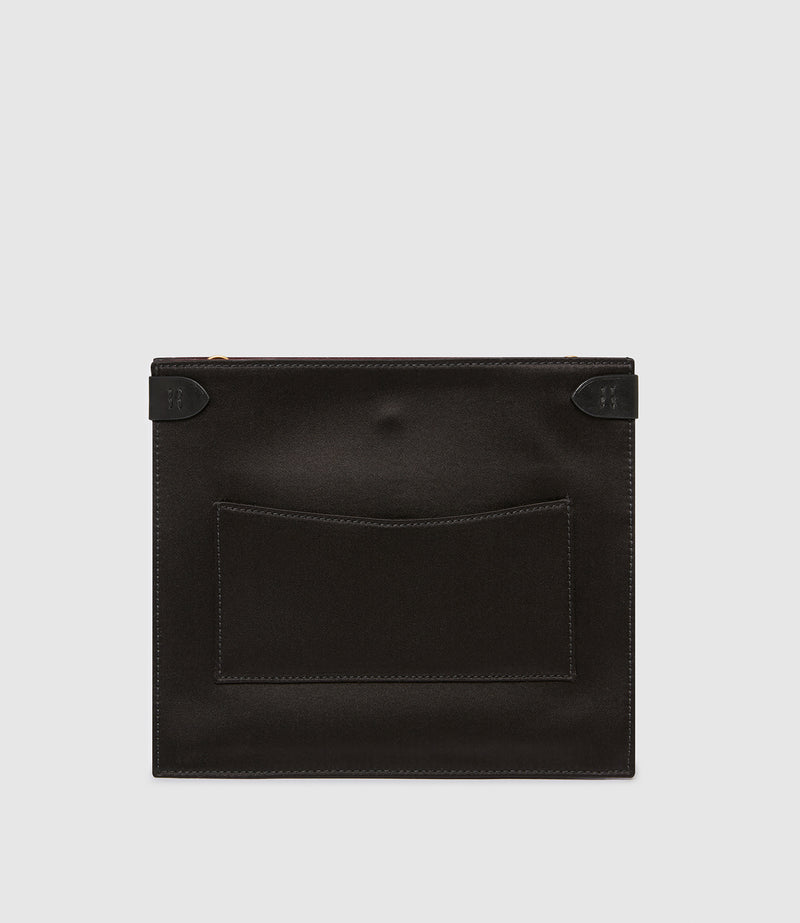 Stowaway Crossbody Silk Satin Black