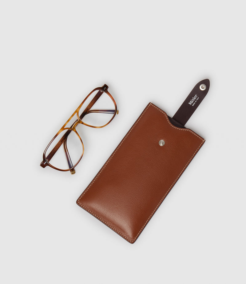 Sunglasses Case Buffalo Cognac