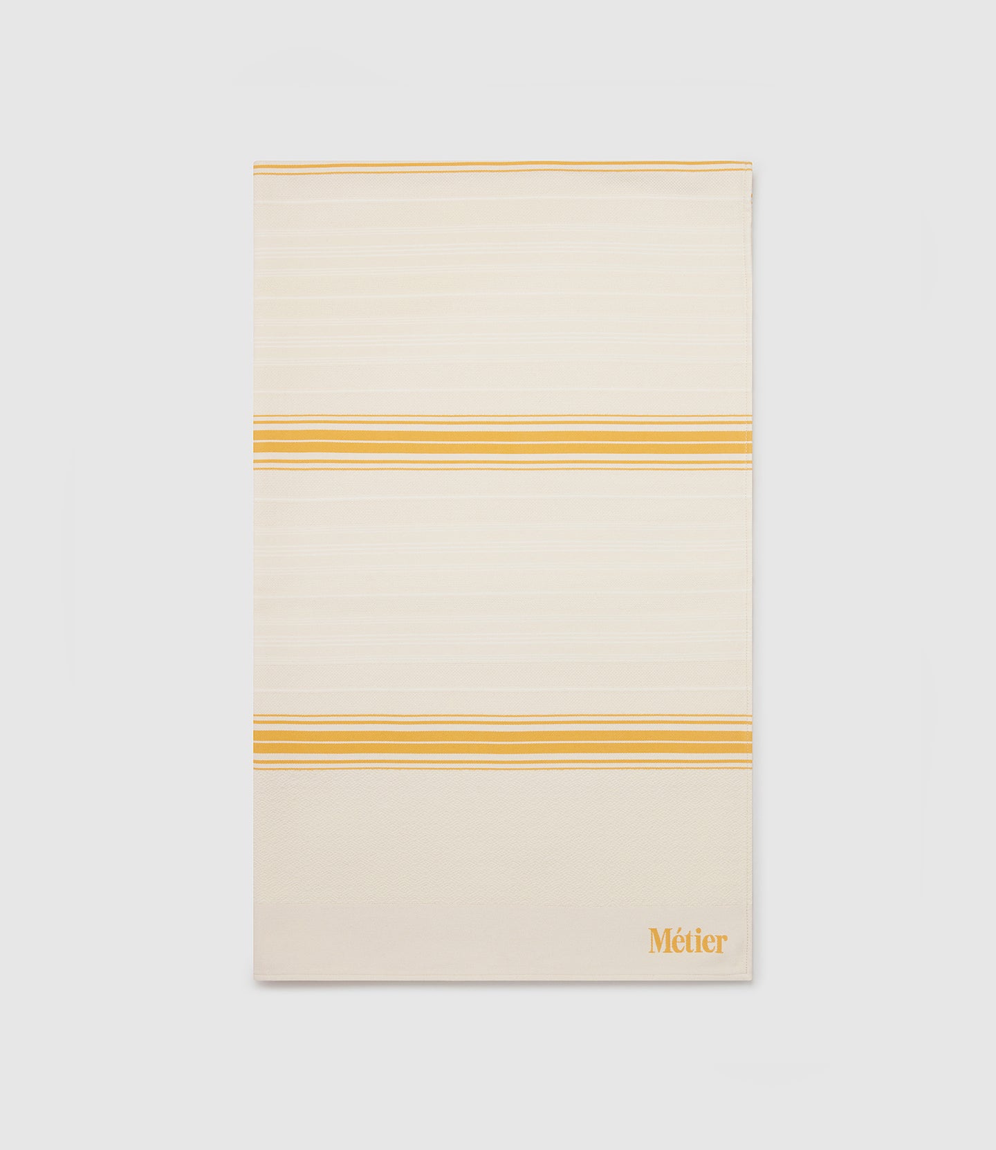 Small Beach Blanket Sustainable Cotton Moroccan Jacquard and Izamal Yellow