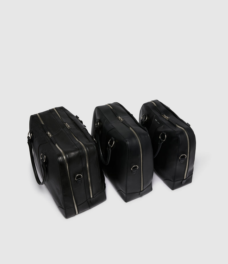 Le Grand Voyage Three to Five Night Bag Atelier Calfskin Black