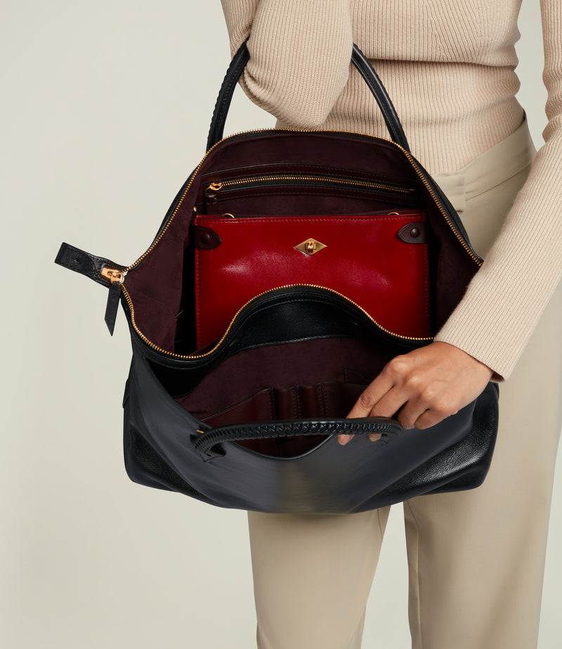 Stowaway Crossbody Glossy Calfskin Classic Red