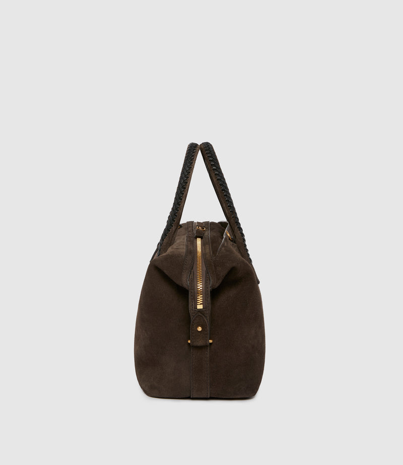 Vérité City Small Suede Chocolate and Elvis Black